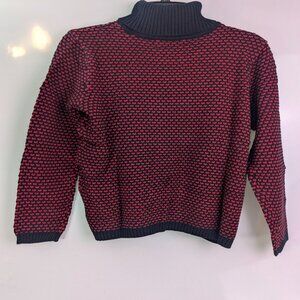 NEW Karen Scott Jersey  sweater Turtle Neck -size L -Color new red amore